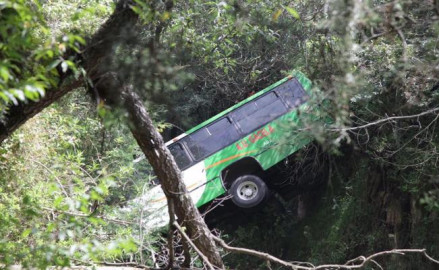 Cae a barranco autobús con 15 pasajeros