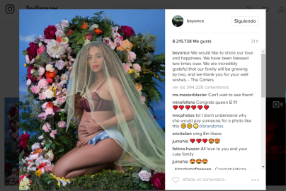 Beyoncé rompe el récord con foto de embarazo
