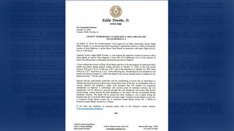 Condado Cameron cerrará temporalmente Boca Chica Beach debido a actividades de SpaceX 