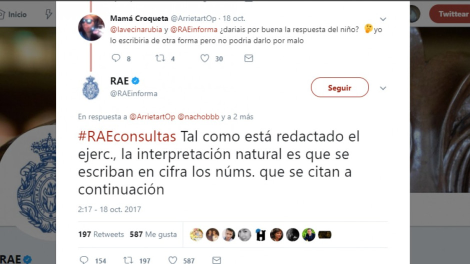 Reacciona la RAE ante disputa sobre un examen de matemáticas