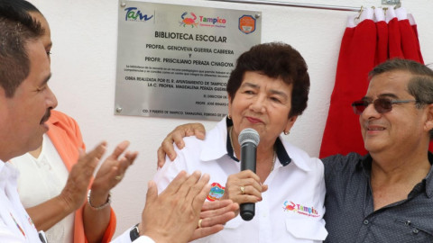  Inaugura Gobierno de Tamaulipas biblioteca escolar 