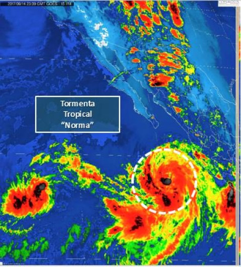 Se acerca Norma a Jalisco, BCS y Colima