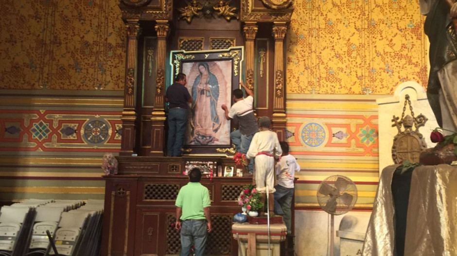 Repone Iglesia imagen de la Virgen de Guadalupe