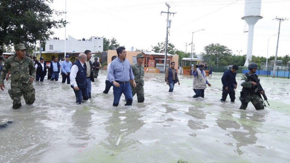 Activa Gobernador apoyos para familias damnificadas por lluvias en Reynosa