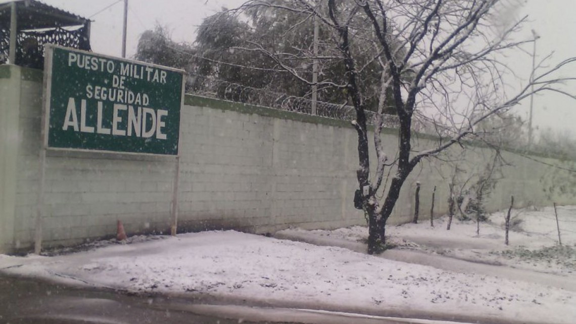 Reportan nevadas en norte del país