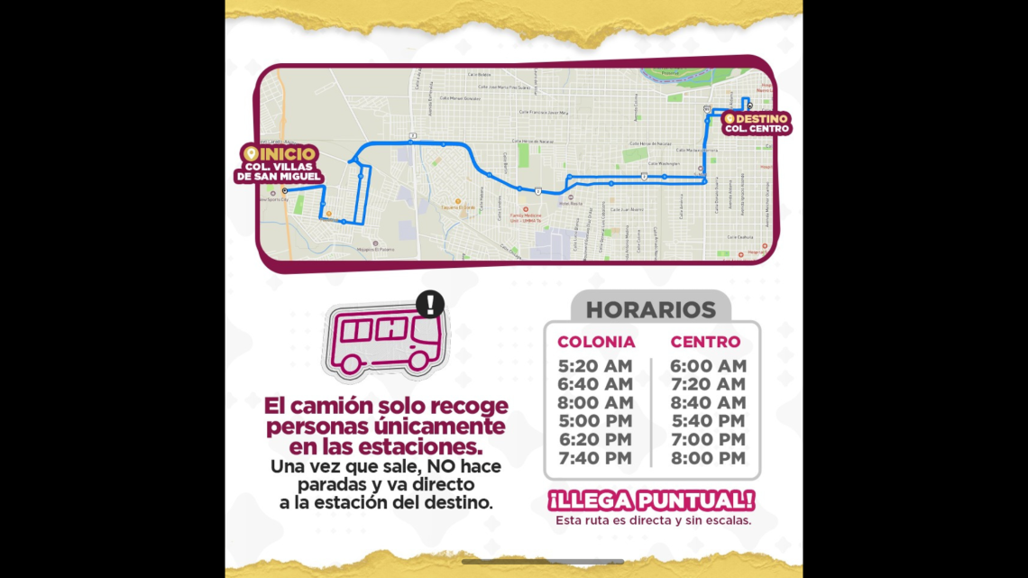 Inician rutas de transporte express de Valles de San Miguel y Valles de Anahuac