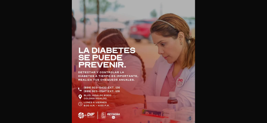 Impulsa DIF Reynosa la prevención y detección temprana de la diabetes