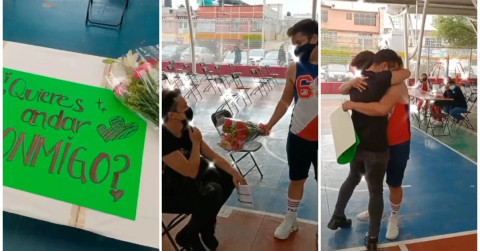 Se viraliza propuesta de noviazgo durante campaña de vacunación