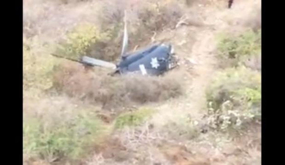 Cae helicóptero de la Policía Federal en Jalisco