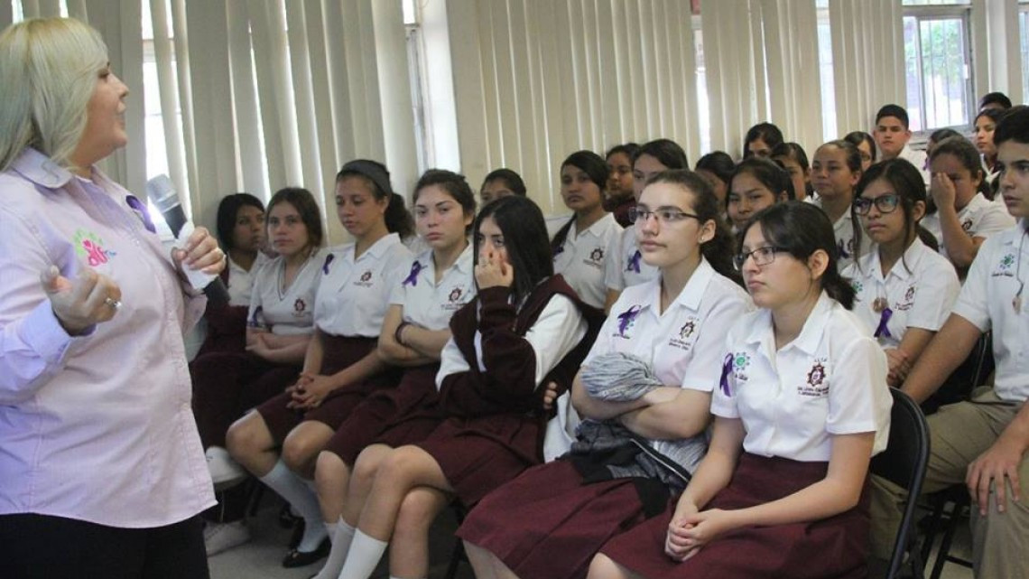 DIF Matamoros lleva programa “#AmorNoDolor a secundarias