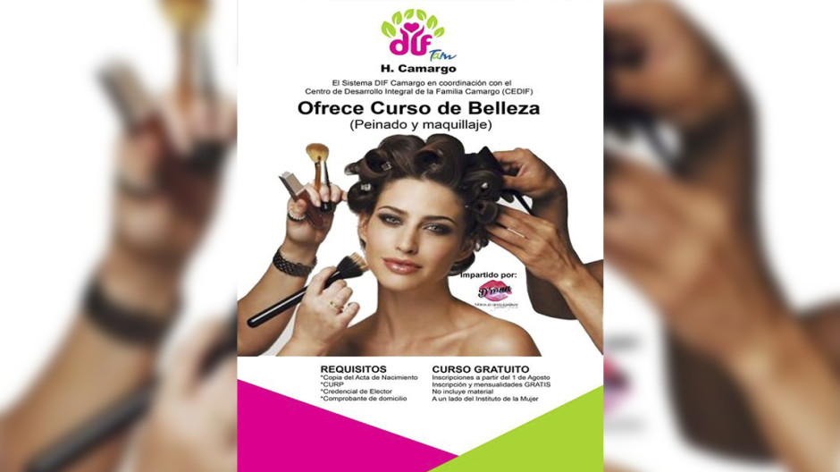Invitan a “Curso de belleza (peinado y maquillaje)”