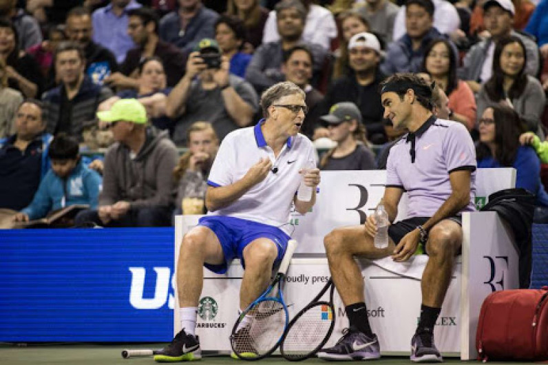 Bill Gates y Roger Federer se unirán en partida de Tenis