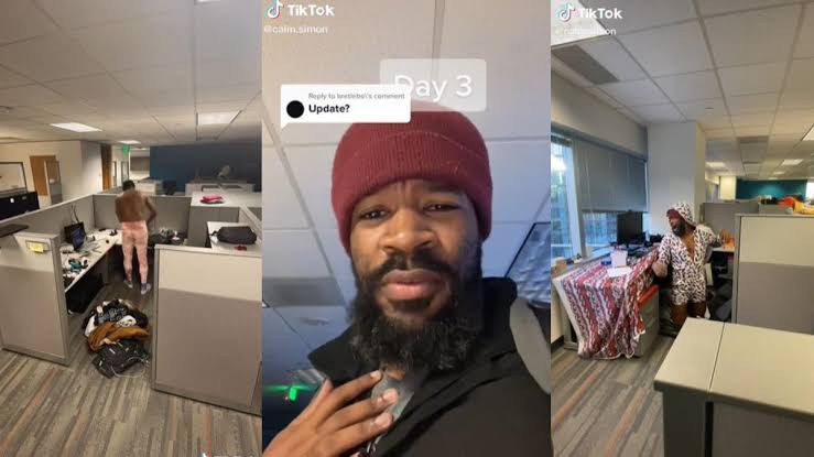 Trabajador se muda a su oficina como protesta por su salario