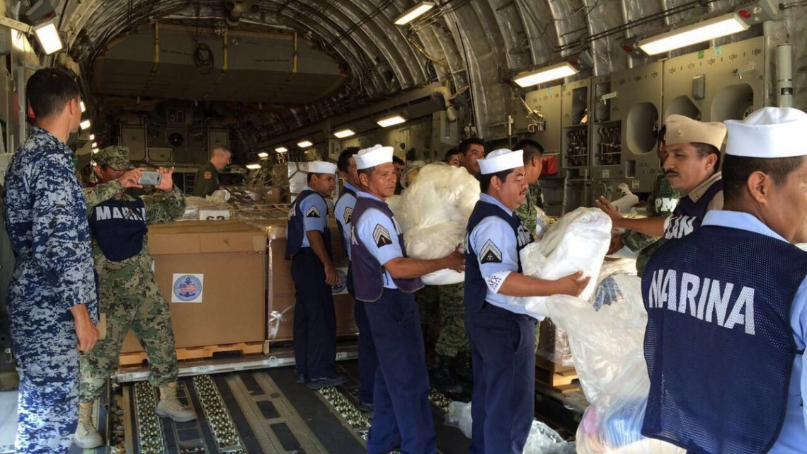C17 llega en Oaxaca en apoyo a damnificados