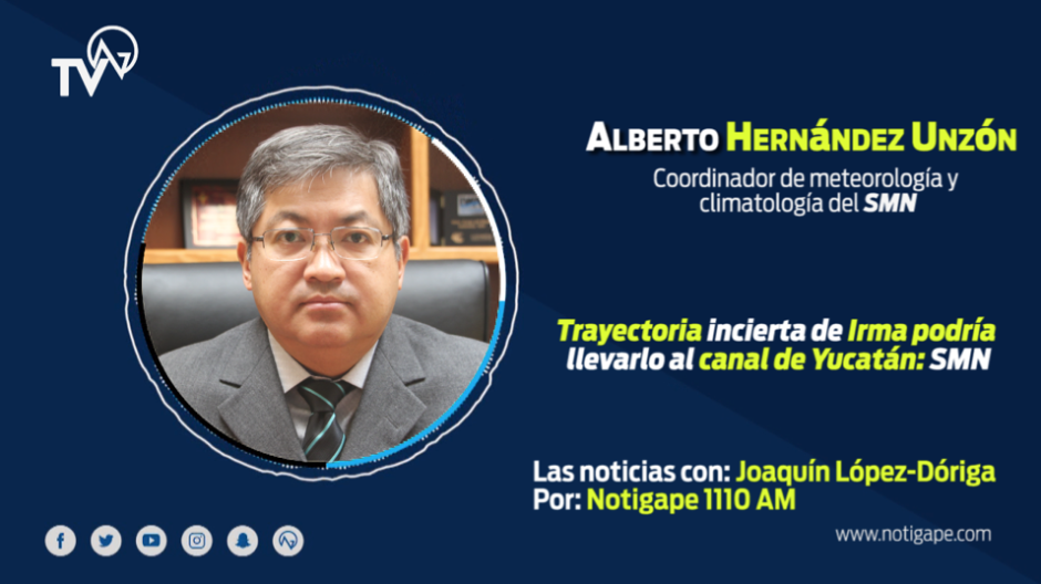 Trayectoria incierta de Irma podría llevarlo al canal de Yucatán: SMN