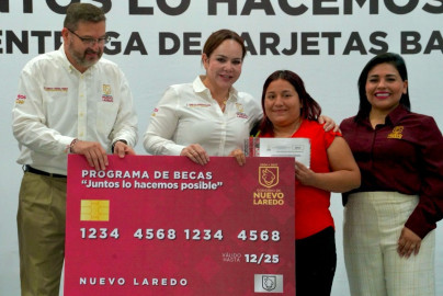 Refrenda alcaldesa Carmen Lilia Canturosas compromiso con educación; inicia entrega de becas de primaria y educación especial