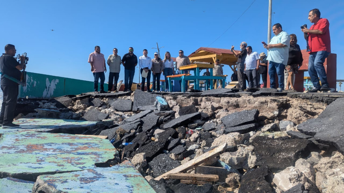 Evalúan daños en Playa Bagdad para su rehabilitación
