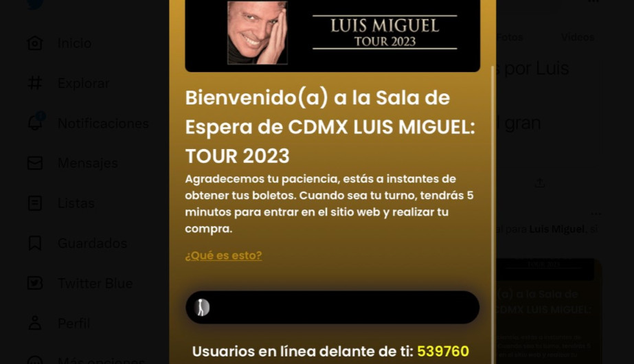 Con filas virtuales de más de 500 mil personas, agotan boletos para Luis Miguel