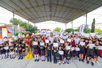 Instauró Carlos Peña Ortiz programa Rescatando Reynosa en escuela primaria