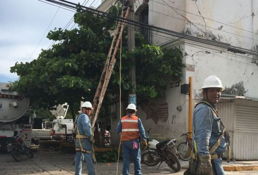 Servicio eléctrico restablecido al 99% tras sismo