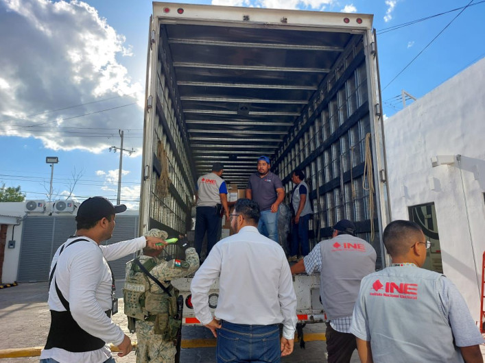 Llegan boletas electorales a los Consejos Distritales 02 y 07 del INE