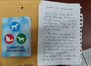 Mujer abandona a su mascota para salvarle la vida