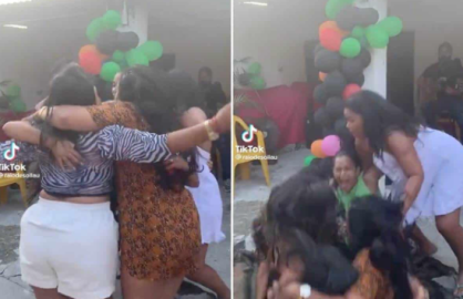 Mujeres caen a enorme socavón tras saltar en localidad de Brasil