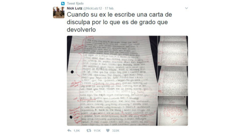 Corrige carta de su exnovia y se vuelve viral