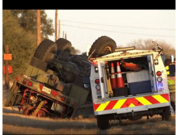 Bomberos de Edinburg sufren accidente automovilístico