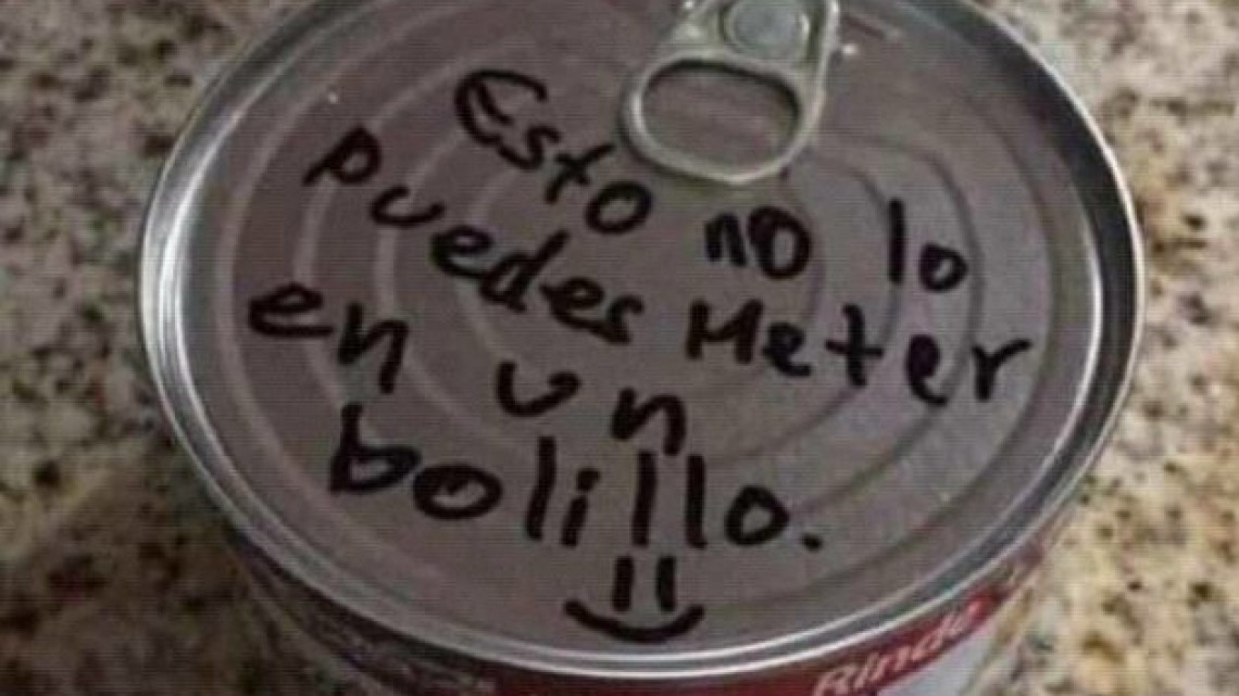 Envían víveres con lindos mensajes de aliento