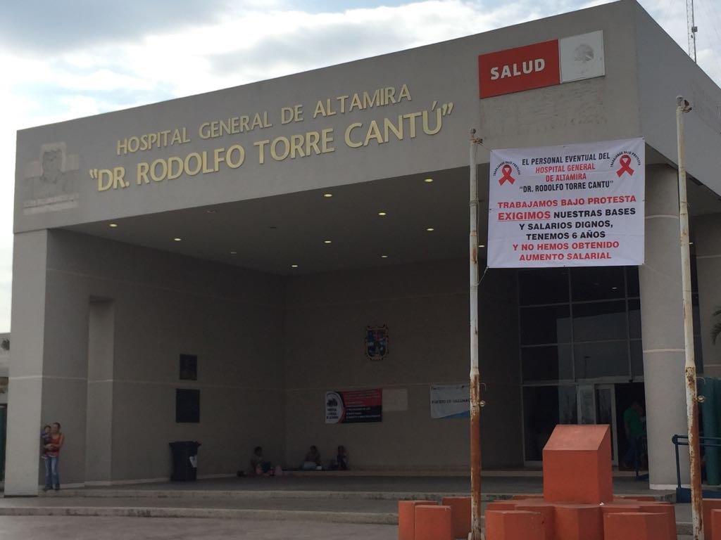 Trabajan bajo protesta en hospital "Rodolfo Torre Cantú"