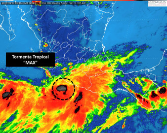 Se intensifica tormenta tropical