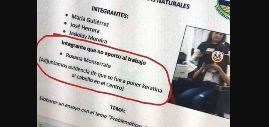 Alumnos exhiben a compañera por ir a la estética en lugar de hacer proyecto de clase