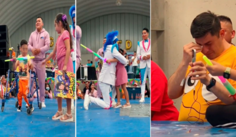 Papá llora al ver el noble gesto de su hija en concurso de baile