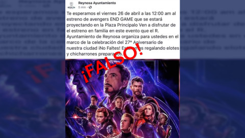 Desmiente Ayuntamiento proyección de "Avengers End Game"