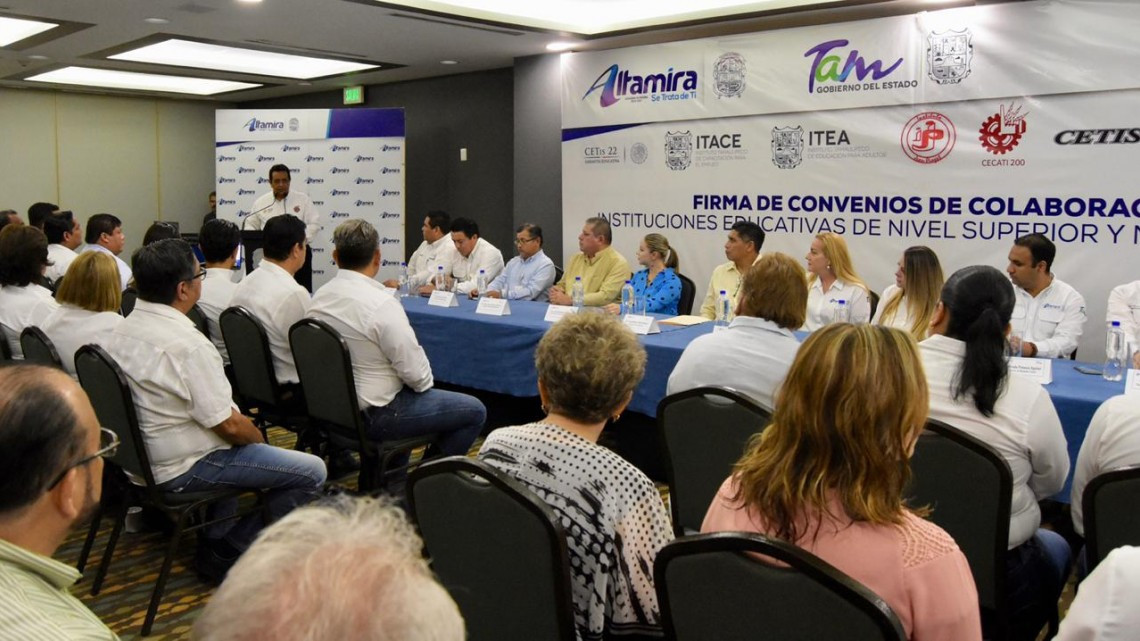 Gobierno de Altamira firma convenios de colaboración con instituciones educativas