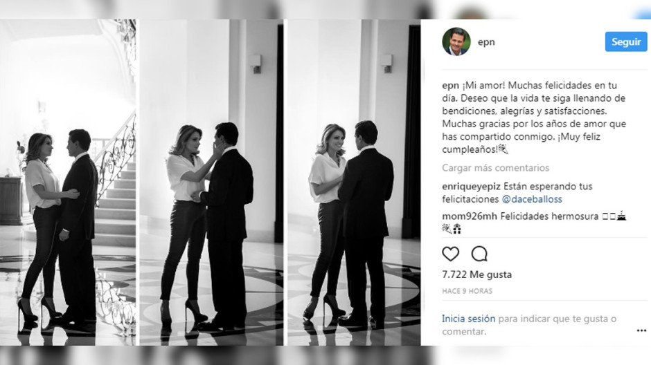 Felicita EPN a su esposa en su cumpleaños