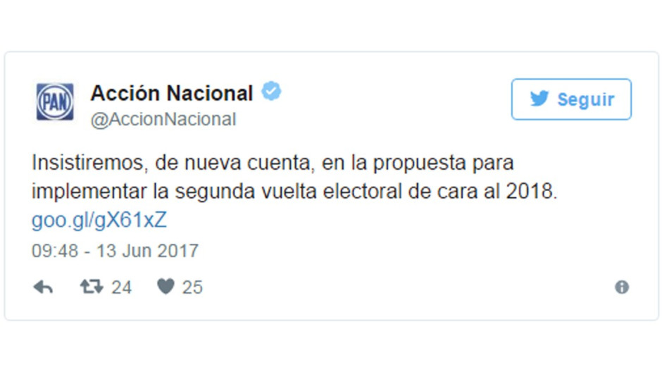PAN insistirá en segunda vuelta en elección presidencial