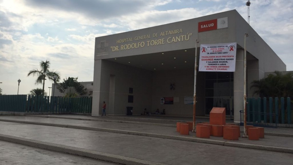 Trabajan bajo protesta en hospital "Rodolfo Torre Cantú"