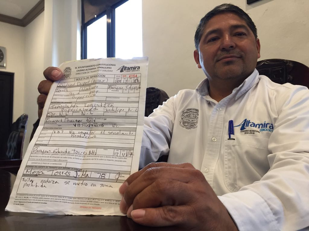 Sin tolerancia a la corrupción en tránsito de Altamira