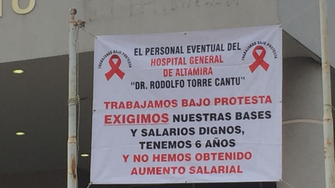 Trabajan bajo protesta en hospital "Rodolfo Torre Cantú"