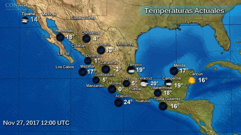 Ambiente frío prevalecerá en gran parte del país