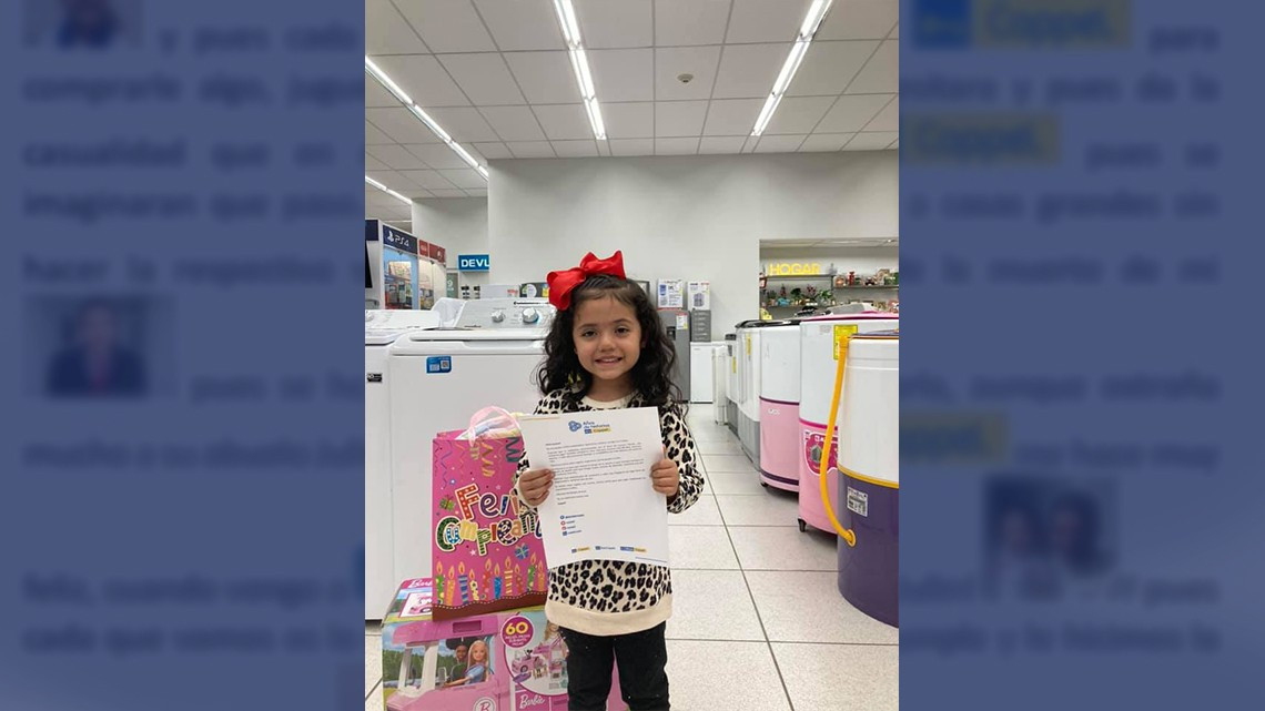 Niña de Ciudad Juárez pide fiesta con temática de Coppel