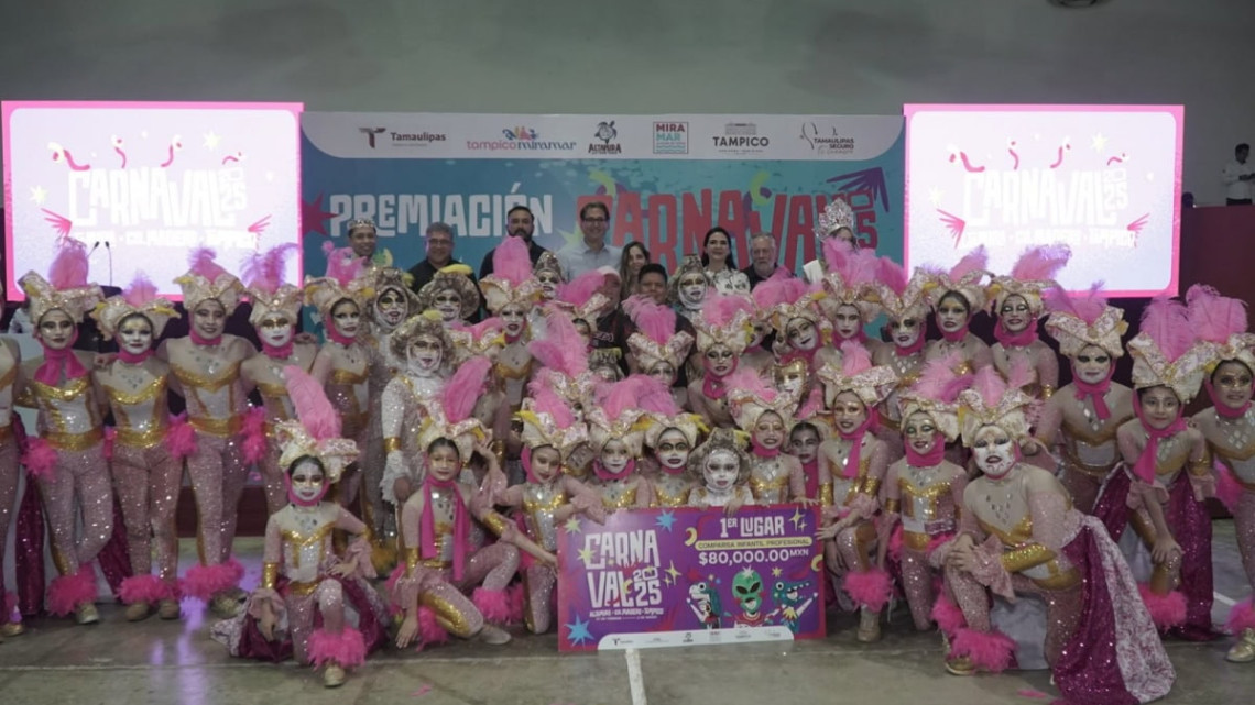 Entregó Secretaría de Turismo 1.3 mdp a lo mejor del Carnaval Tamaulipas 2025