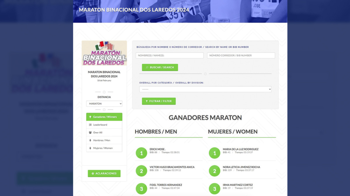 Publican resultados y tiempos de Maratón Binacional; aquí puedes consultarlos