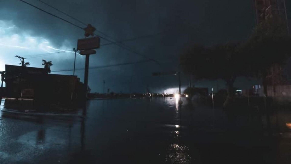 Se registran fuertes lluvias en Nuevo Laredo por Huracán Pamela 