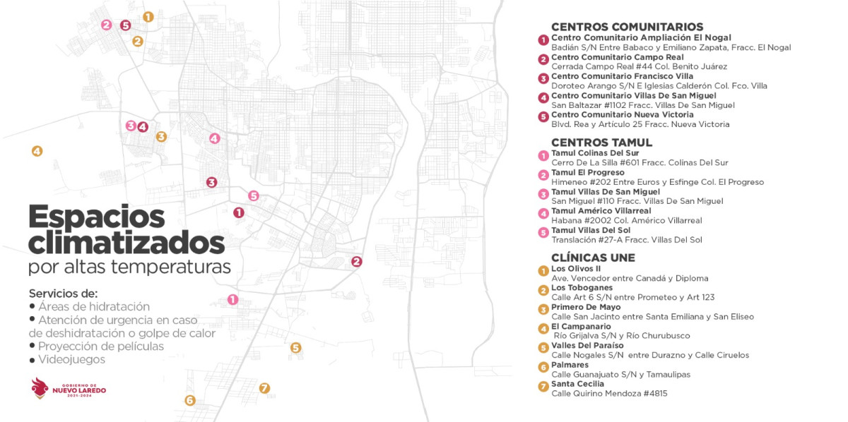 Habilitan espacios para proteger a la población de altas temperaturas 