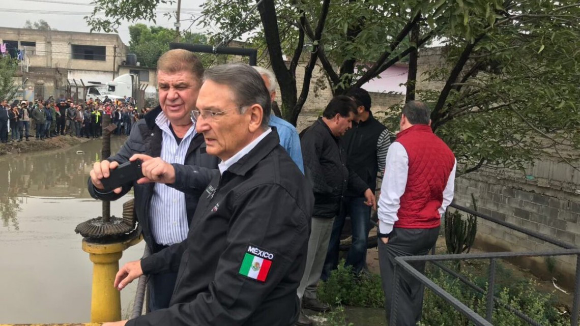 Coordinan acciones de apoyo por desbordamiento de presa