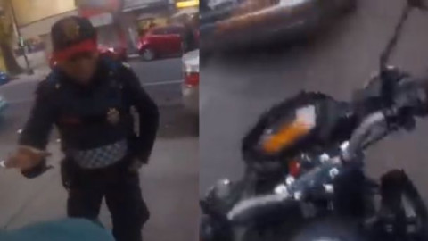 Motociclista le da "aventón" a un policía de la CDMX para capturar a un ladrón 