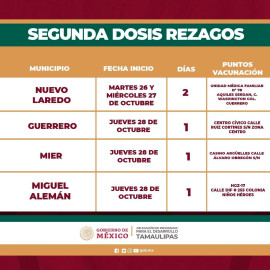 Anunció Rodolfo González Valderrama segunda dosis de vacunas anticovid para rezagados en Nuevo Laredo 